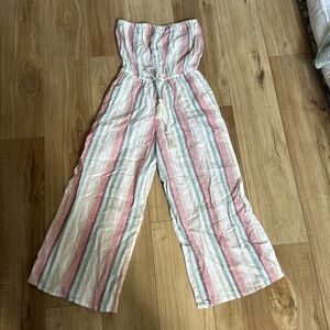 NWT Saks Fifth Avenue Strapless Jumpsuit Size Small